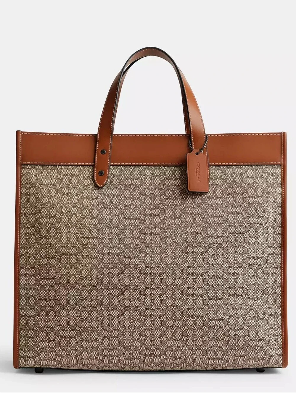 COACH Field Tote 40 In Micro Signature Jacquard